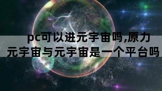 pc可以进元宇宙吗,原力元宇宙与元宇宙是一个平台吗