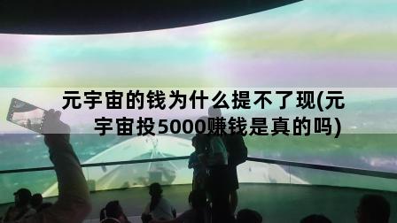 元宇宙的钱为什么提不了现(元宇宙投5000赚钱是真的吗)